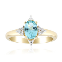 9K Teal Tourmaline Gold Ring