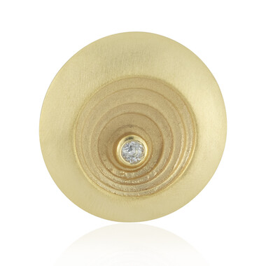 Anello placcato in oro con Topazio Bianco (MONOSONO COLLECTION)