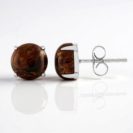 Orecchini in argento con Pietersite Dorata