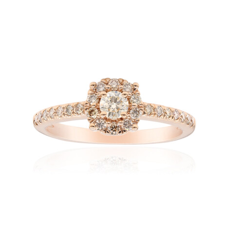 9K SI1 Argyle Rose De France Diamond Gold Ring (Annette)