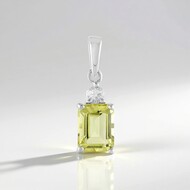 Pendentif en argent et Quartz de l'Ouro Verde