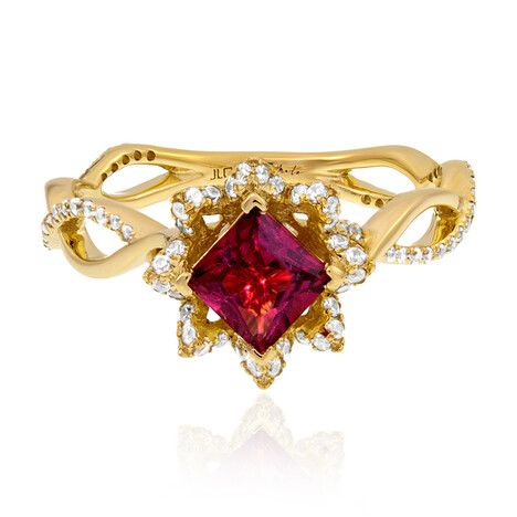 Rubellit-Goldring (de Melo)