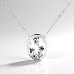Collana in argento con Topazio Bianco (MONOSONO COLLECTION)