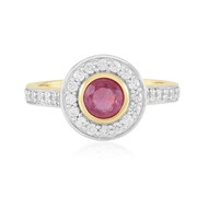 Pinkfarbener Madagaskar-Saphir-Silberring