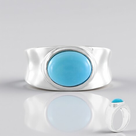 Bague en argent et Turquoise Sleeping Beauty