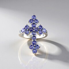 Anello in argento con Tanzanite