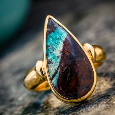 Anello in argento con Opale di Legno