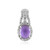 Siberian Amethyst Silver Pendant