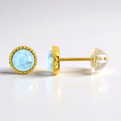Orecchini in argento con Larimar