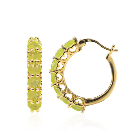 Orecchini in argento con Quarzo giallo pastello