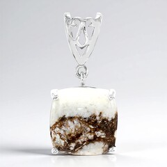 Ciondolo in argento con Magnesite