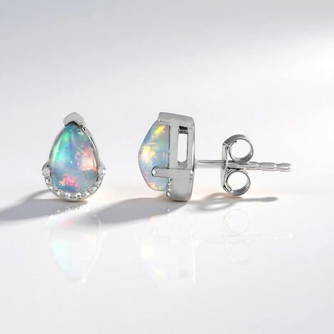 Orecchini in argento con Opale di Welo