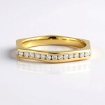 Anello in oro con Diamante IF (G) (de Melo Gold)