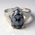 Anello in argento con Ossidiana Fiocco di Neve