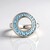 Anello in argento con Topazio Blu Svizzero (MONOSONO COLLECTION)