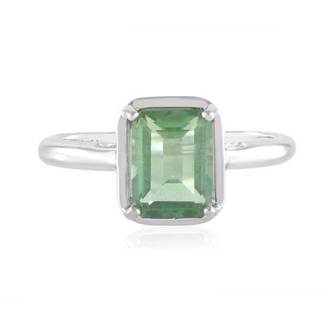 Zilveren ring met een Groene Fluoriet