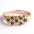 Anello da uomo placcato in oro con Diamante Fancy