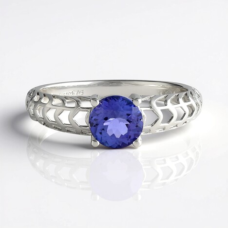 Bague en argent et Tanzanite AAA (Ornaments by de Melo)