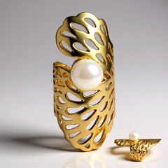 Anello in argento con Perla d'Acqua Dolce Bianca (TPC)