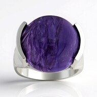Anillo en plata con Charoita