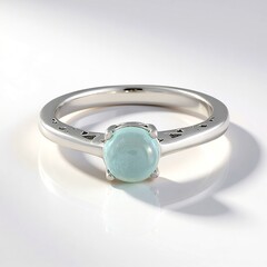 Anello in argento con Calcedonio Acqua