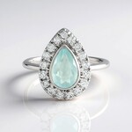 Anello in oro con Opale Paraiba (AMAYANI)