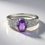 Anello in argento con Quarzo Azur