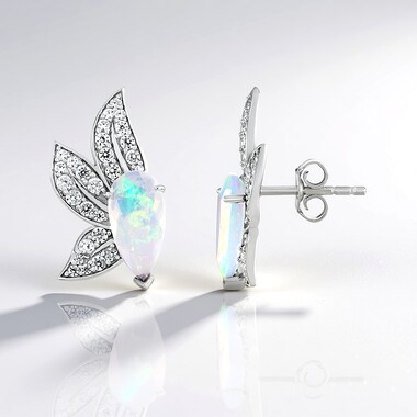 AAA Welo Opal Silver Earrings (de Melo Essence)