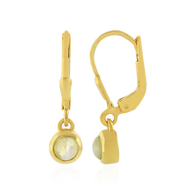 Zilveren oorbellen met kattenoog-chrysoberilstenen