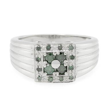 Fancy-Diamant-Silberring