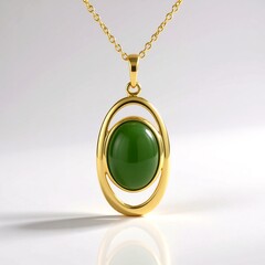 Collana in argento con Giada Canadese