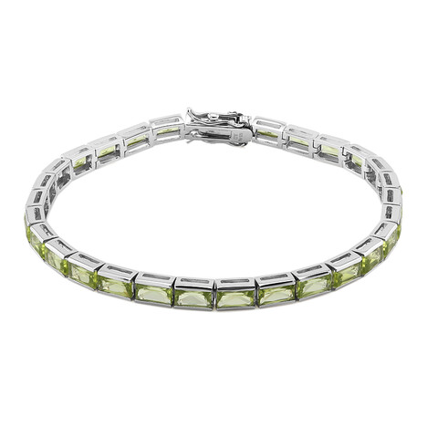 Burmesischer Peridot-Silberarmband