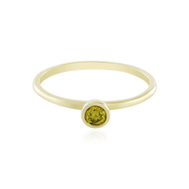 Anello in oro con Diamante Giallo I2