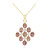 Gouden halsketting met Onverhitte Padparadscha Saffieren