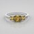Anello in argento con Zircone Giallo
