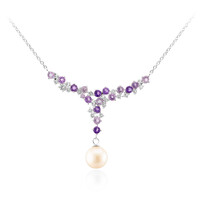 Collier en argent et Perle blanche de culture d'eau douce