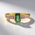 Anello in argento con Tormalina Verde di Benedito (Adela Silber)