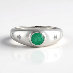 Anello in argento con Smeraldo Socoto