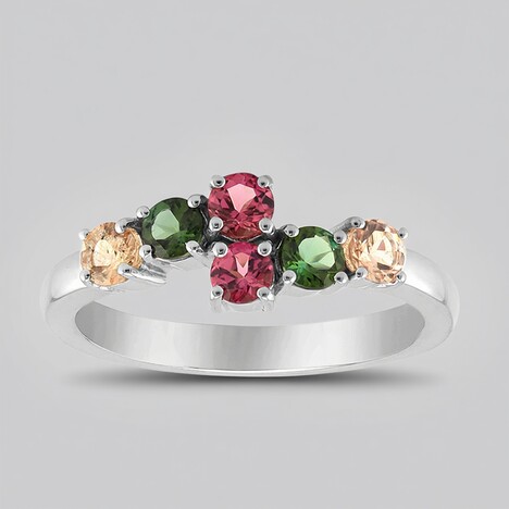 Anello in argento con Tormalina Rosa Brasiliana (Pallanova)