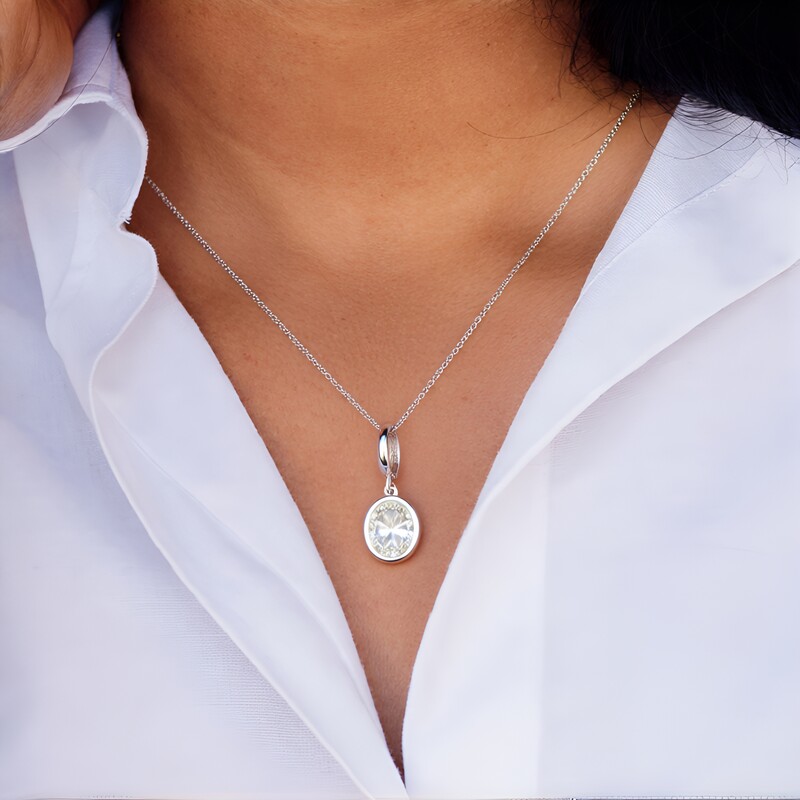 Ciondolo in argento con Ametista Verde (TPC)