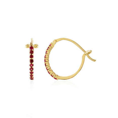 Edelroter Spinell-Silberohrringe