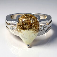 Anello in argento con Magnesite