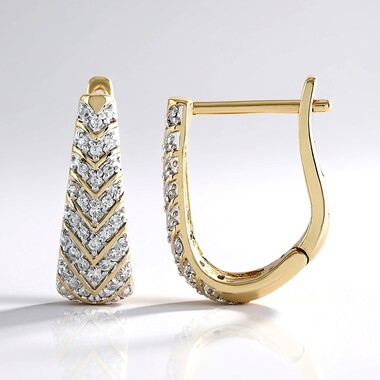 Boucles d'oreilles en or et Zircon (Adela Gold)