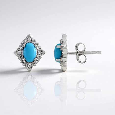 Orecchini in argento con Turchese Sleeping Beauty (Faszination Türkis)