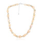 Collier en argent et Perle de culture d'eau douce de couleur pêche (TPC)