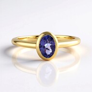 Tanzanite Silver Ring (Adela Silber)