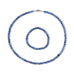 Nepalesischer Kyanit-Silberset