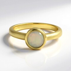 Anello in argento con Opale di Welo