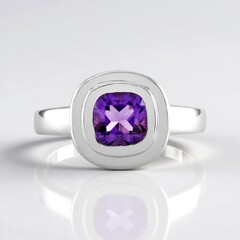 Anello in argento con Ametista del Marocco
