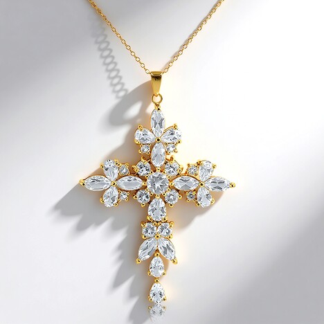 Collana in argento con Topazio Bianco